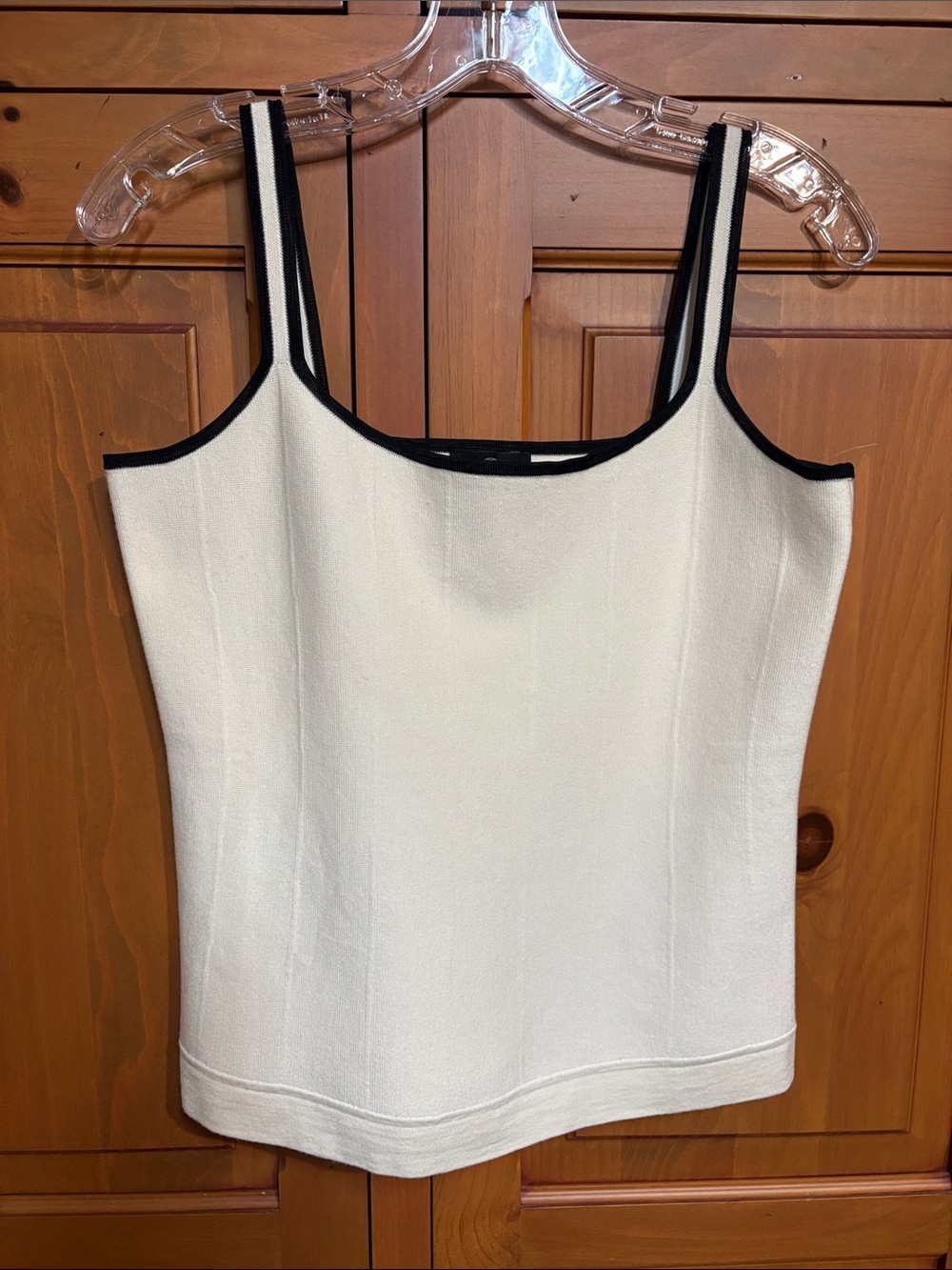Rena Lange Cream Camisole with Black Trim